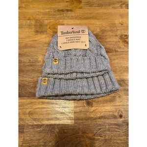 Timberland Adult Child Kid Matching Beanie Hat Set Grey Mommy/Daddy & Me Gray